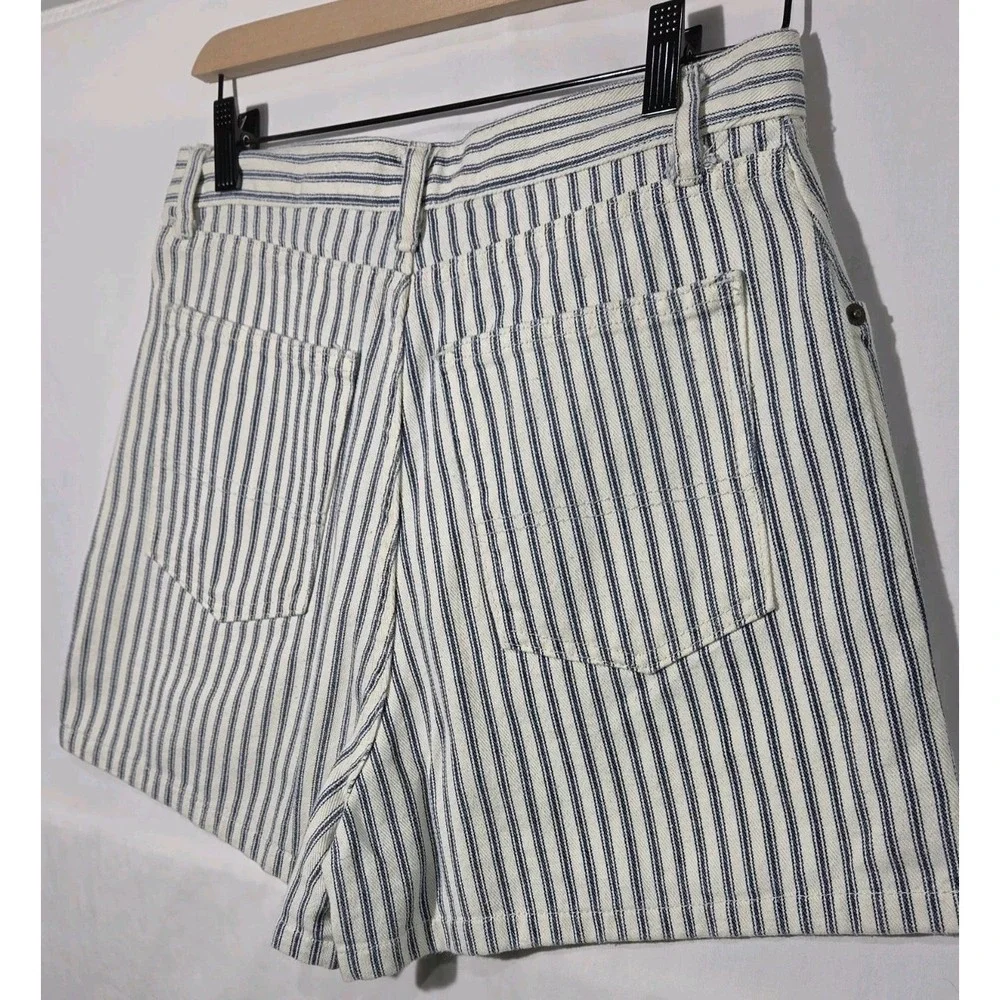 Y2K Express Jeans Hickory Striped‎ Womens Shorts 9/10 Waist Sz 29